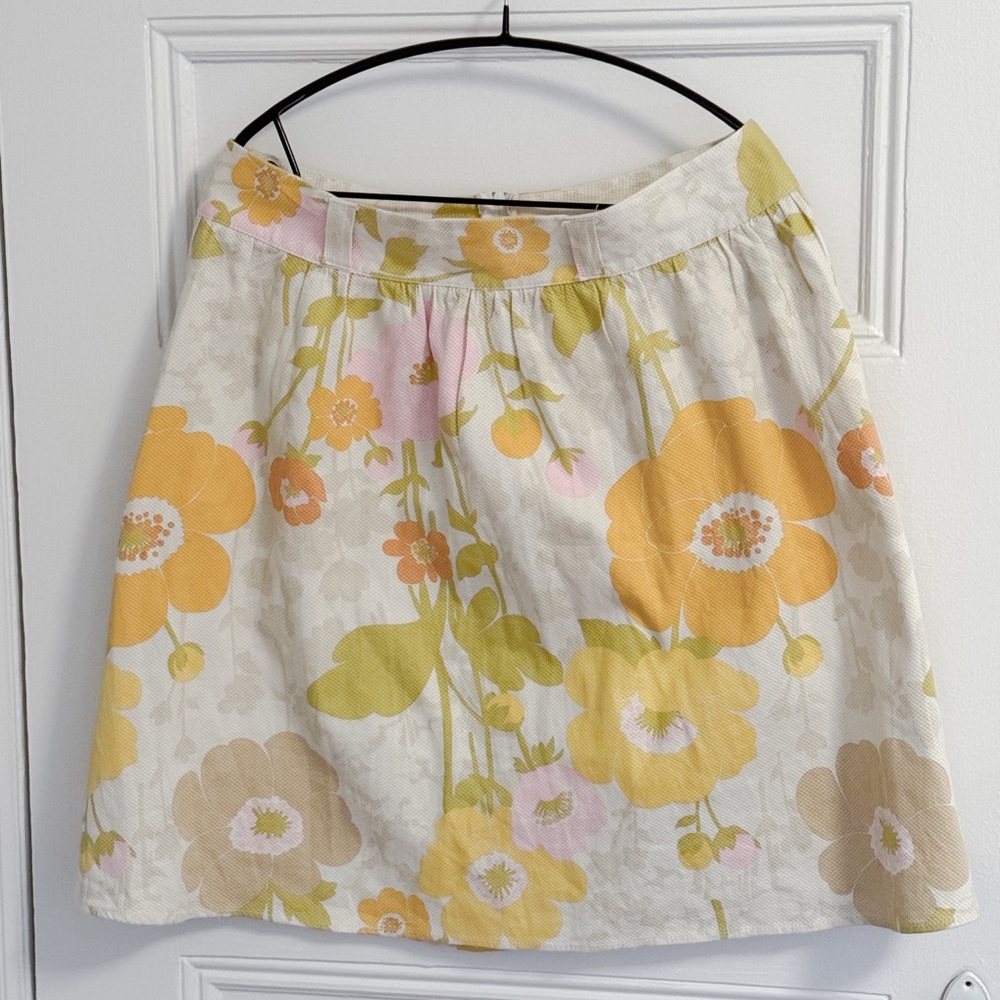 Vintage Retro Floral Skirt L